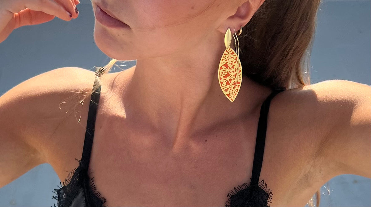 Pendientes Voltaire naranja